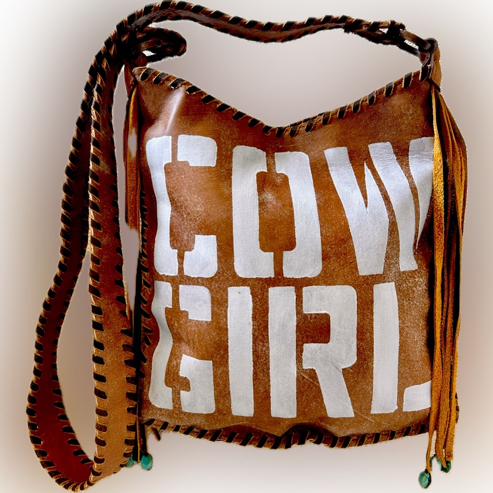 Brand new distressed, leather Crossbody handbag